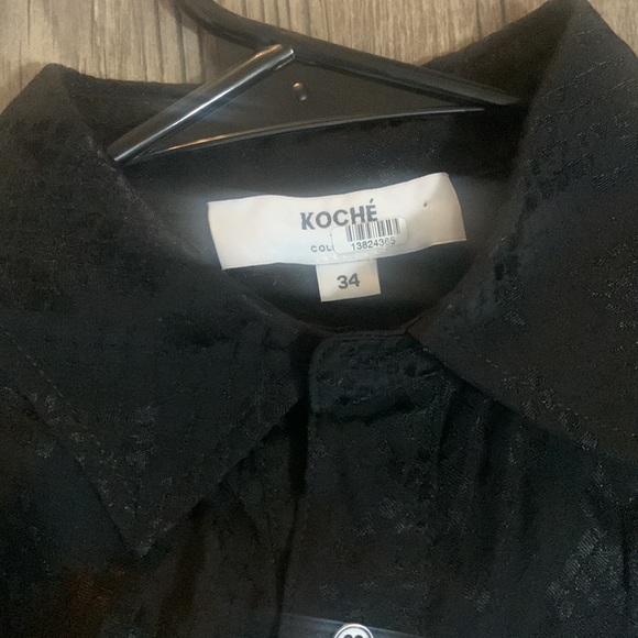 KOCHE COLLECTIVE Asymmetric Dress Black Size 2 - Picture 3 of 15